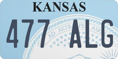 KS license plate 477ALG