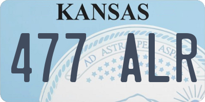 KS license plate 477ALR
