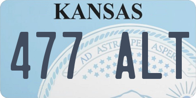 KS license plate 477ALT