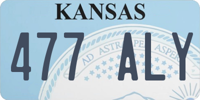 KS license plate 477ALY