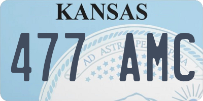 KS license plate 477AMC