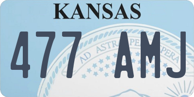 KS license plate 477AMJ
