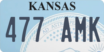 KS license plate 477AMK