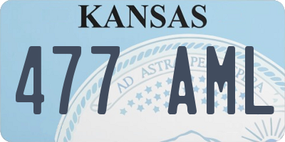 KS license plate 477AML