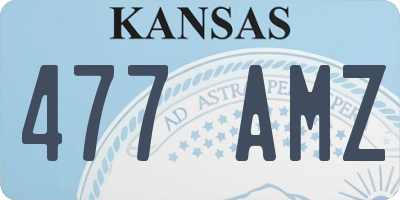 KS license plate 477AMZ