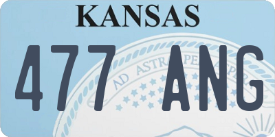 KS license plate 477ANG