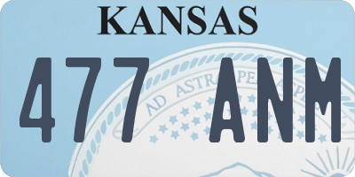 KS license plate 477ANM