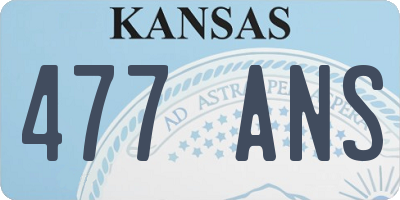 KS license plate 477ANS