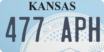 KS license plate 477APH