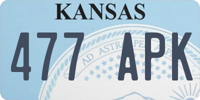 KS license plate 477APK