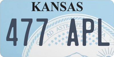 KS license plate 477APL