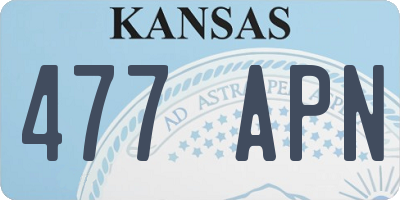 KS license plate 477APN