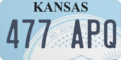 KS license plate 477APQ
