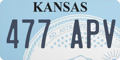KS license plate 477APV