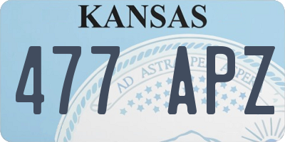 KS license plate 477APZ
