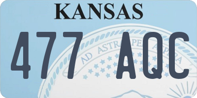 KS license plate 477AQC