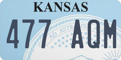KS license plate 477AQM