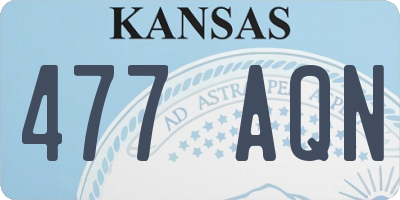 KS license plate 477AQN