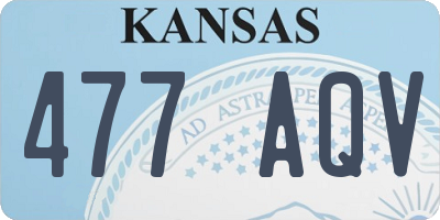 KS license plate 477AQV