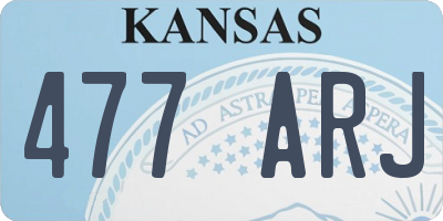 KS license plate 477ARJ