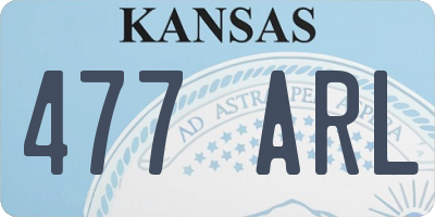 KS license plate 477ARL