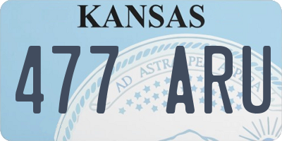 KS license plate 477ARU