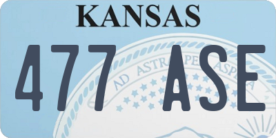 KS license plate 477ASE