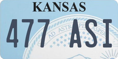 KS license plate 477ASI