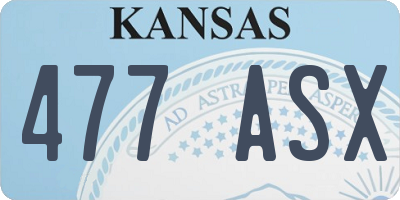 KS license plate 477ASX