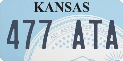 KS license plate 477ATA