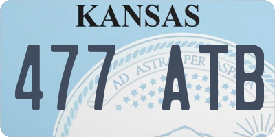 KS license plate 477ATB