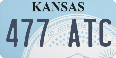 KS license plate 477ATC