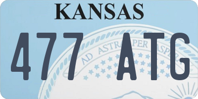 KS license plate 477ATG