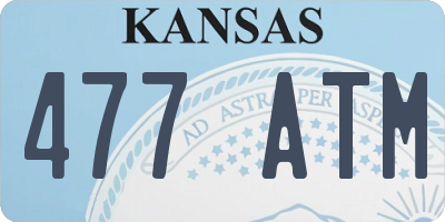 KS license plate 477ATM