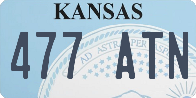 KS license plate 477ATN