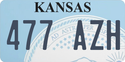 KS license plate 477AZH