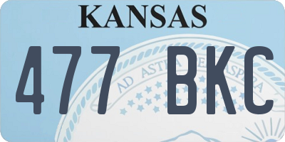 KS license plate 477BKC