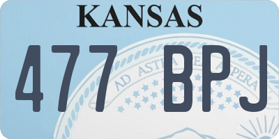 KS license plate 477BPJ
