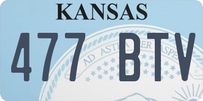 KS license plate 477BTV