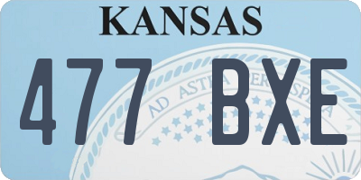 KS license plate 477BXE