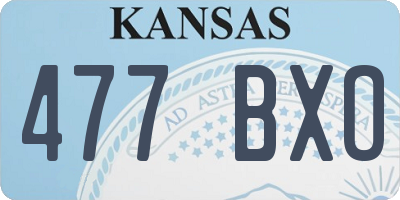 KS license plate 477BXO