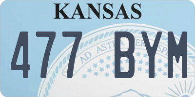 KS license plate 477BYM
