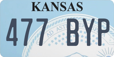KS license plate 477BYP