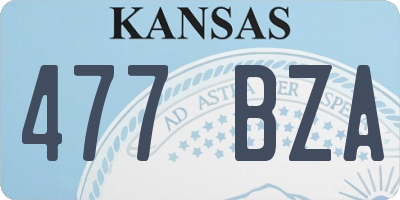 KS license plate 477BZA