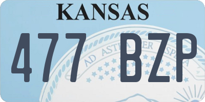 KS license plate 477BZP