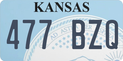 KS license plate 477BZQ