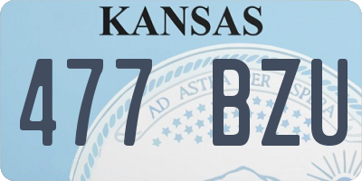 KS license plate 477BZU