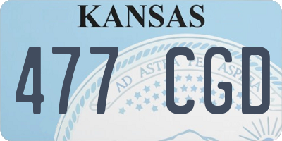 KS license plate 477CGD