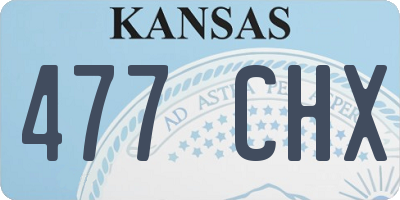 KS license plate 477CHX