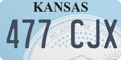 KS license plate 477CJX